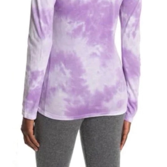 COPY - Sundry tie dye scoop neckline long sleeve shirt color lilac/white size 1 - Picture 4 of 4